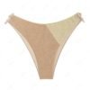 trendy Metalic Glitter Sparkle Bikini Bottom - LIGHT COFFEE M