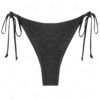trendy Tie Metallic Adjustable Bikini Bottom - BLACK L