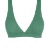 new ZAFUL Wave Textured Plunge Tank Bikini Top - LIGHT GREEN L