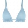 outfits Ruffles Metallic Bikini Top - LIGHT BLUE M