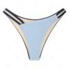 hot Ribbed Bikini Bottom - LIGHT BLUE M