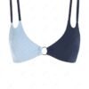 shop Two Tone O-ring Bikini Top - LIGHT BLUE M