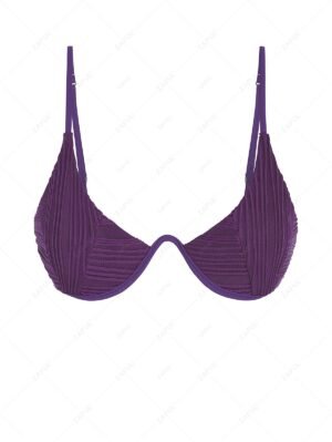 unique Ribbed Monowire Bikini Top - CONCORD L