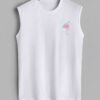 lady Flamingo Print Casual Tank Top - WHITE XXL