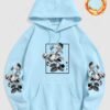 shops Men's Japanese Rose Graphic Pattern Fuzzy Fleece-lined Kangaroo Pocket Design Pullover Hoodie - LIGHT BLUE 2XL